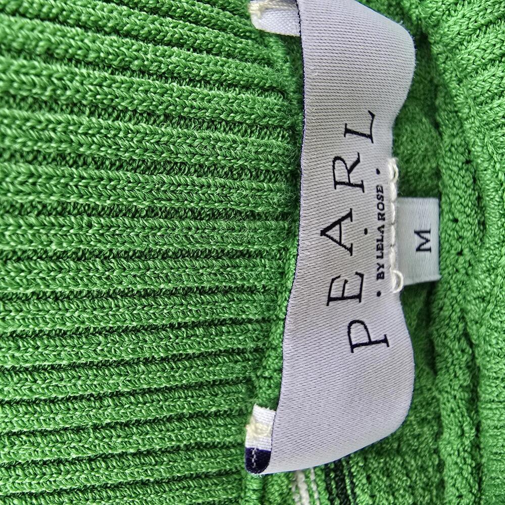 Pearl by Lela Rose Green Textured Knit Pencil Skirt – Size M - Picture 4 of 6